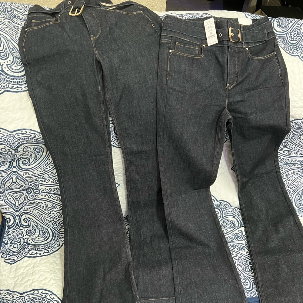 White House Black Market- high rise flare jeans size 2